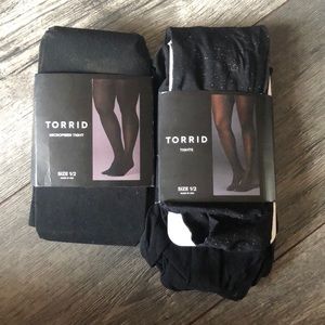 Torrid tights size 1/2 (2 pairs) New in package